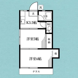 湘南ハイツ【1階】の間取り