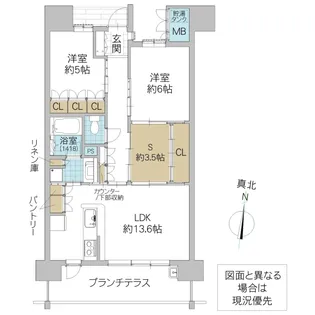 アネージュ鮎川イーストヴィラ【10階】の間取り
