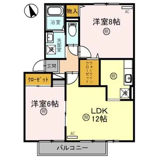 パティオドリーム【2階】の間取り