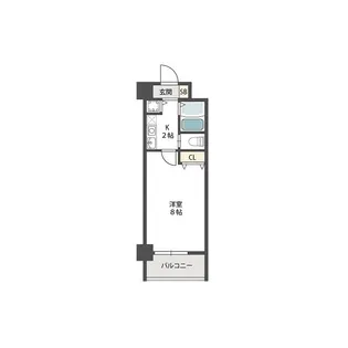 パークヴュー北梅田【9階】の間取り