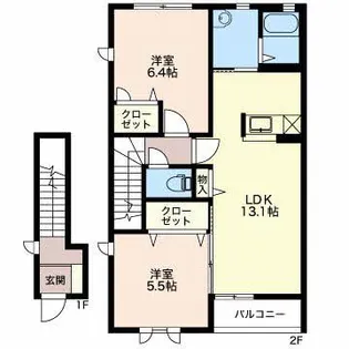 マーククオーレ【2階】の間取り