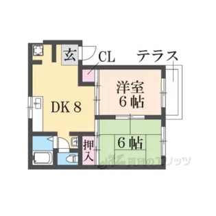 コスモハイツ善【1階】の間取り