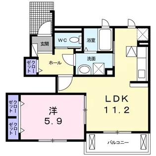 サン・ボヌールC【1階】の間取り