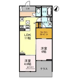 スカーラ大宮【1階】の間取り