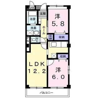 グランデュール北戸田【2階】の間取り