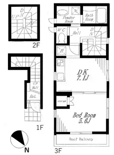 ADOUCIR ZENBA【3階】の間取り