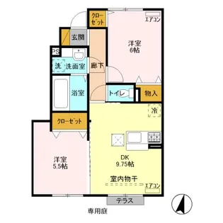 カーサ・コンフォルト【1階】の間取り