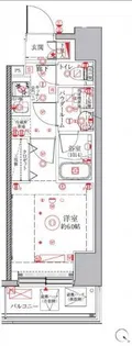 クレイシアアイディゼット横浜桜木町【2階】の間取り