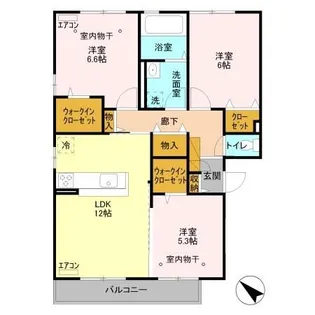 レジーア【3階】の間取り