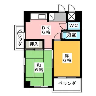 高瀬ビル【4階】の間取り