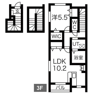 la vie bell I棟【3階】の間取り