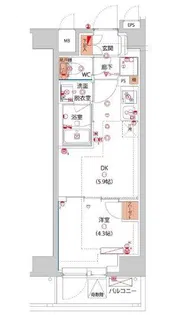 ハーモニーレジデンス東京サウス大塚【2階】の間取り