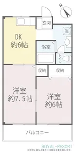 北軽ハイツ【1階】の間取り