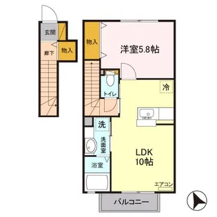 ウィットプラージュ【2階】の間取り