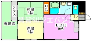 皆川マンション【1階】の間取り