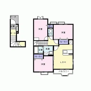クレメントKN【2階】の間取り