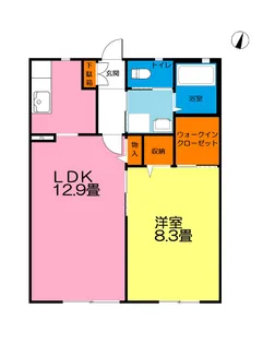 セレスコートC【1階】の間取り