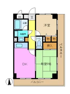 アヴォンリー鴨居【5階】の間取り