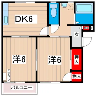 シーサイドヴィラ水木【1階】の間取り