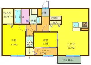 ノア・セレステ【1階】の間取り
