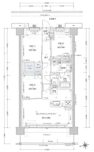 ザ・レーベン金沢大手門Galleria Gran【4階】の間取り