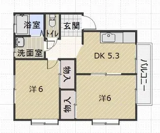 コーポサンフラワー【2階】の間取り