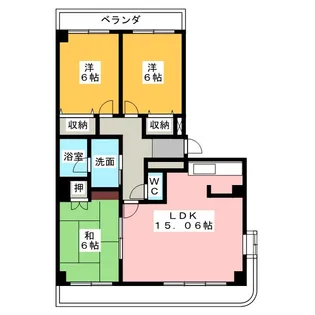 ハウゼル一社【2階】の間取り