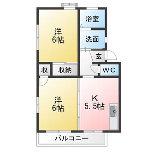 OASIS SATONAKA B【2階】の間取り