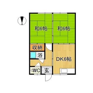 城南ハイツ【2階】の間取り