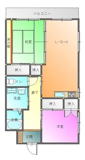 カメリアハイツI【3階】の間取り