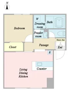 国分町ヴィラKY【4階】の間取り