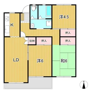 Kマンション【2階】の間取り