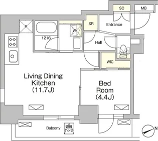 テラス大崎【7階】の間取り