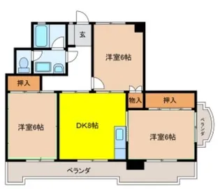 リーボンキャッスル【2階】の間取り