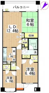 グランヒルズ千葉・春日【3階】の間取り