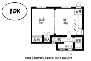 北秋田市綴子 カメリア館 2号室【1階】の間取り
