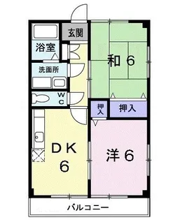 ソレイユ城山【2階】の間取り