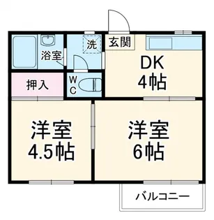 シティハイツオオタケA【1階】の間取り