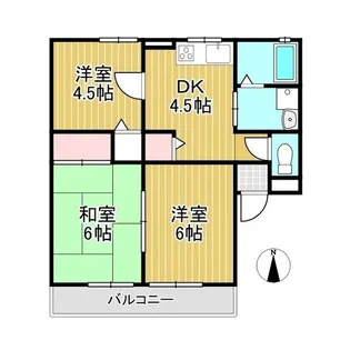 レトア B【1階】の間取り
