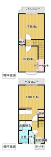 リバージュII【1階】の間取り