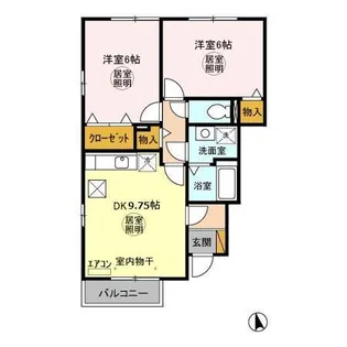 コーポ カノン A【1階】の間取り