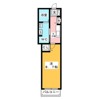アクシス徹明【2階】の間取り