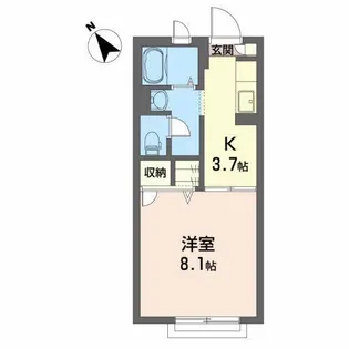 北上ステーション・アベニューC【1階】の間取り