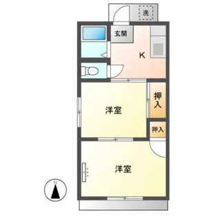 2Kの間取り画像