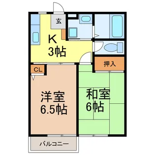 コーポディマンシュ【2階】の間取り
