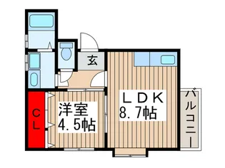 サニーサイドM【2階】の間取り