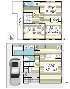 埼玉県さいたま市岩槻区宮町2【一戸建】の間取り