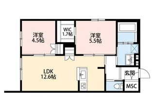 Grace court【東棟】【1階】の間取り