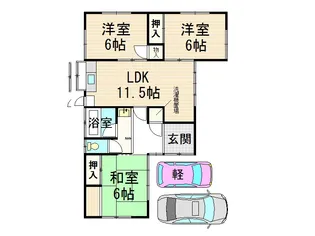 大阪府阪南市舞4【一戸建】の間取り
