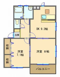 ドミールA・K C【1階】の間取り